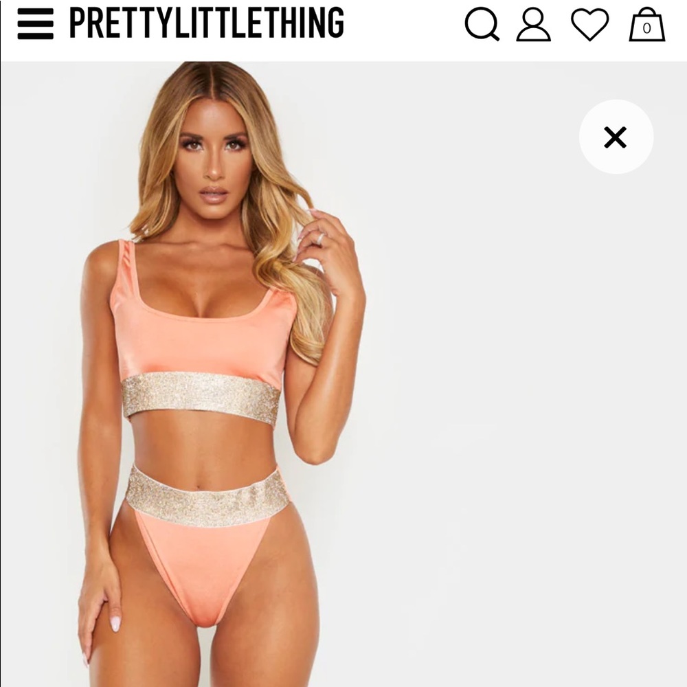Two piece high waisted swimsuit NWT